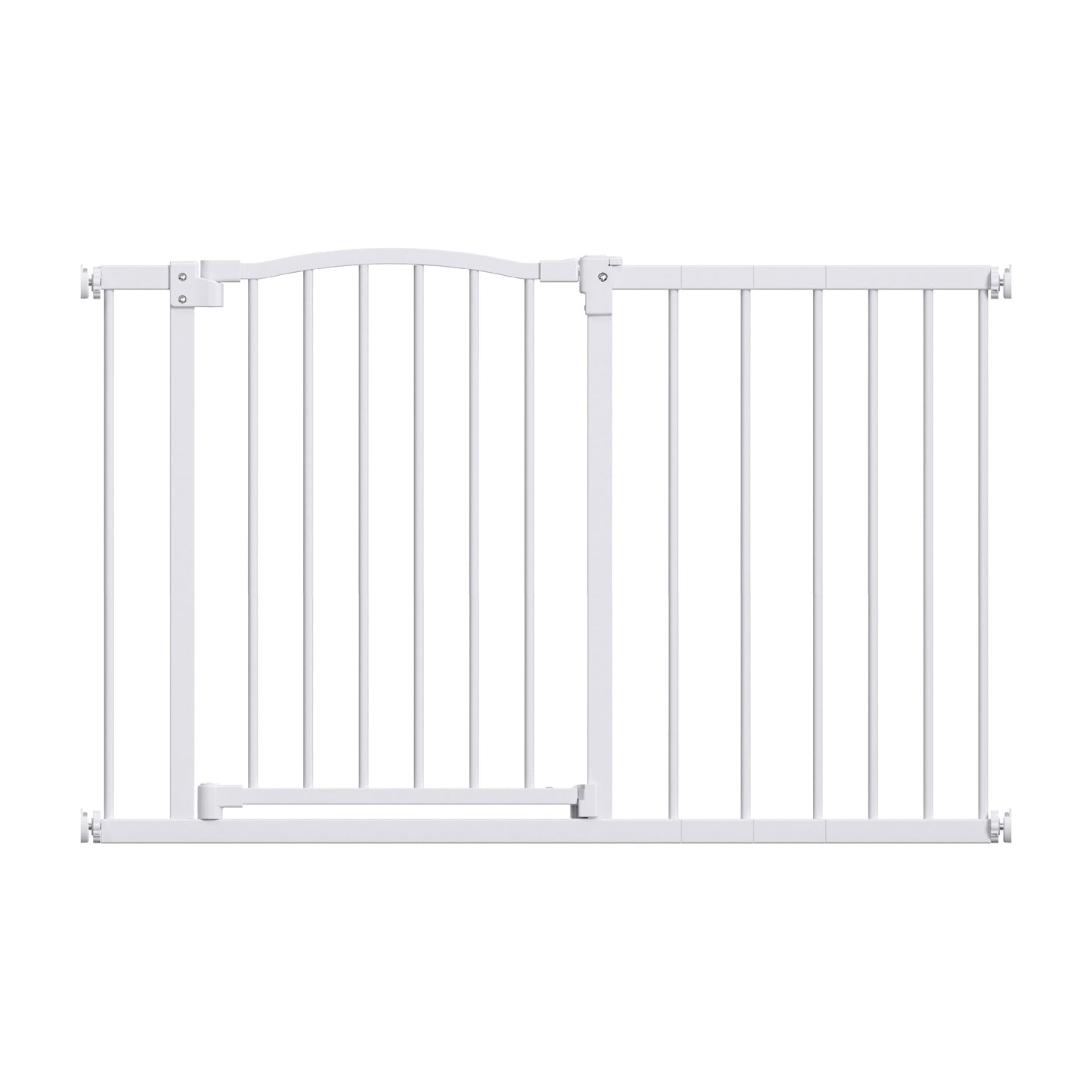 Great Gates Pet Gate - Durable Steel Gate for Stairs - Self-Closing Door & 2-Step Child Proof Lock - Wall-Friendly Dog Gates for Doorways (Fits Most) - 29.8" - 36.4", 28” Tall